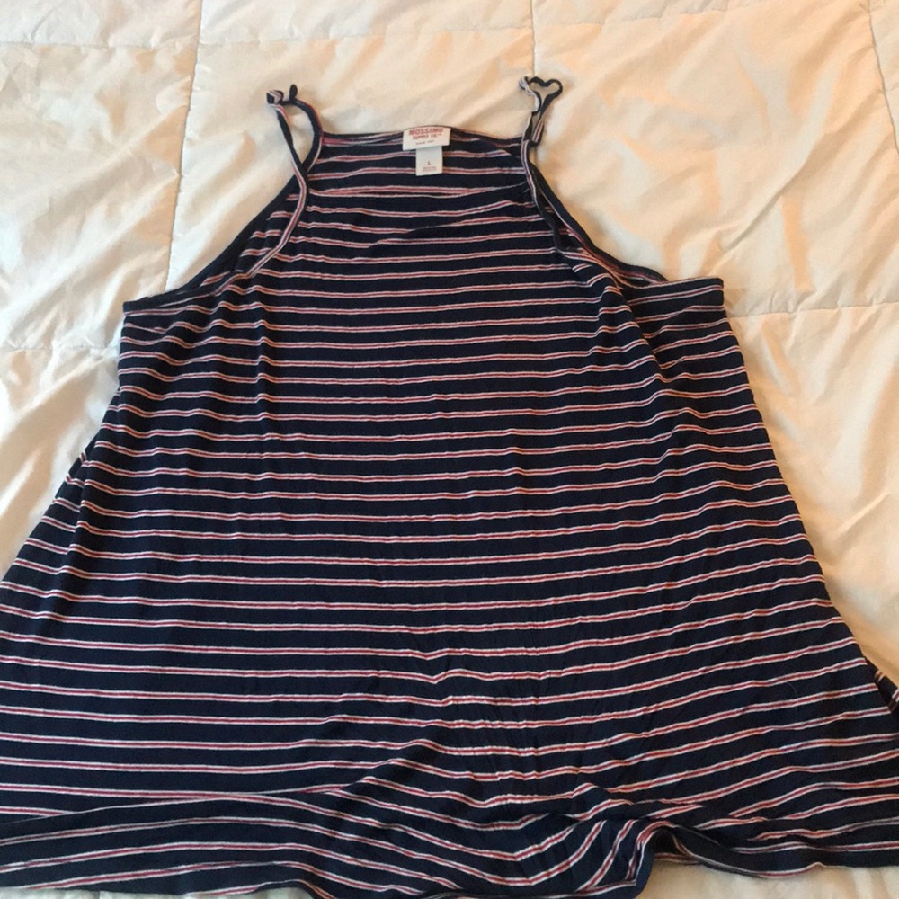 Mossimo red, white, and blue high neck tank